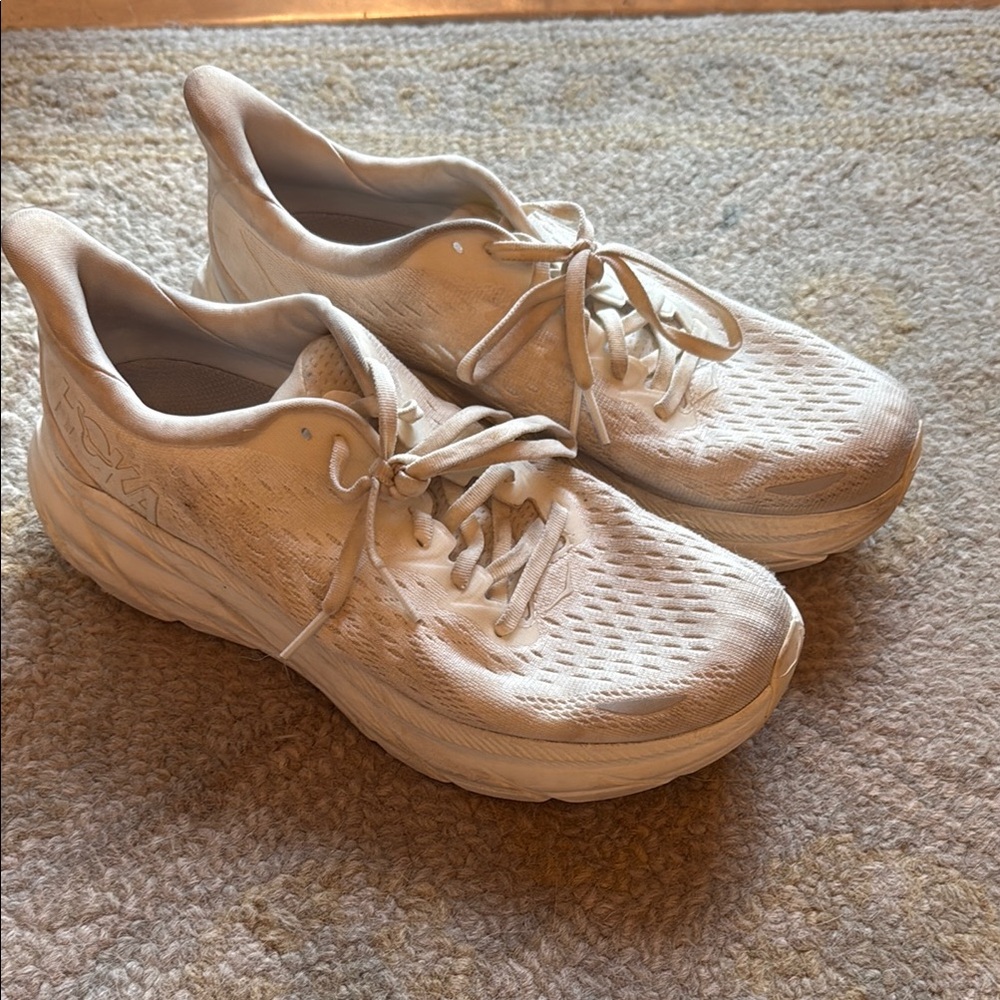 Hoka Women's Cream Athletic Shoes
